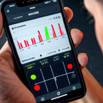 **

A person exercising while wearing a smart workout shirt. Focus on visualizing sensor locations and data displayed on a smartphone app connected to the shirt. Emphasize the contrast between advertised accuracy and potential real-world inaccuracies like heart rate fluctuations.

**